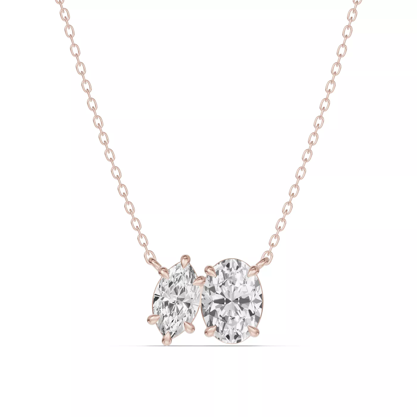 Diamond-First Design 14K Rose Gold Engagement Ring