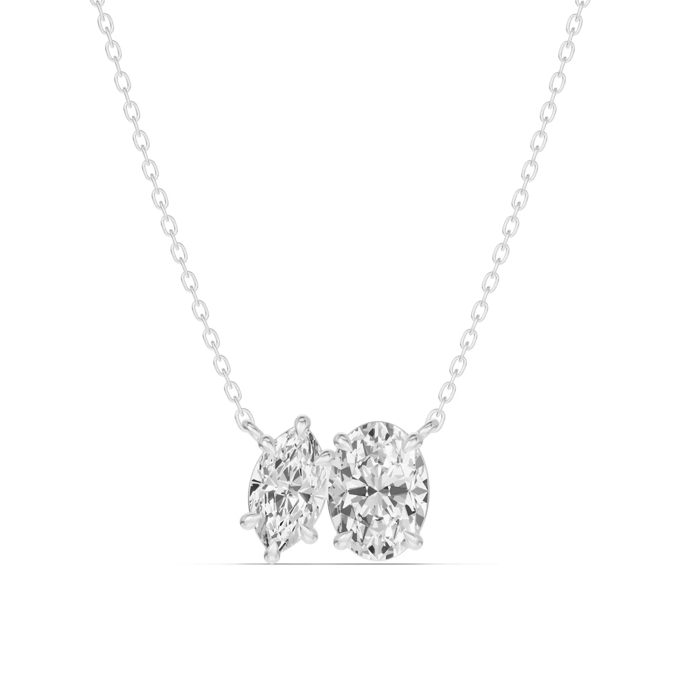 Diamond-First Design 14K White Gold Engagement Ring