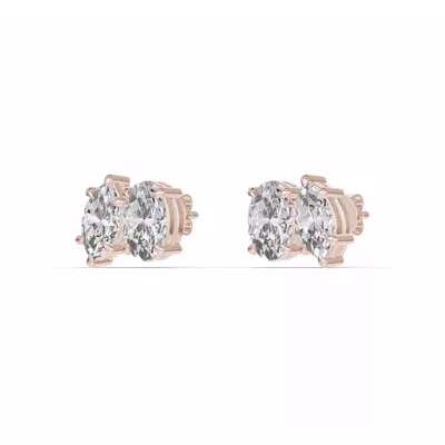 Toi et Moi Marquise and Oval Lab Diamond Earrings (2.50 ct. tw.)