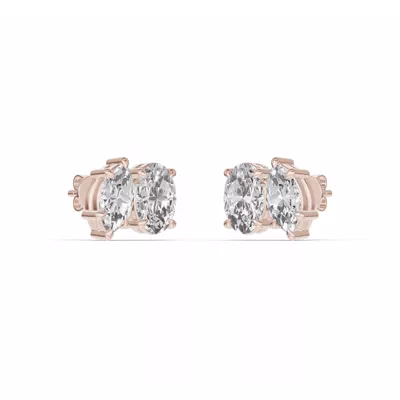 Toi et Moi Marquise and Oval Lab Diamond Earrings (2.50 ct. tw.)