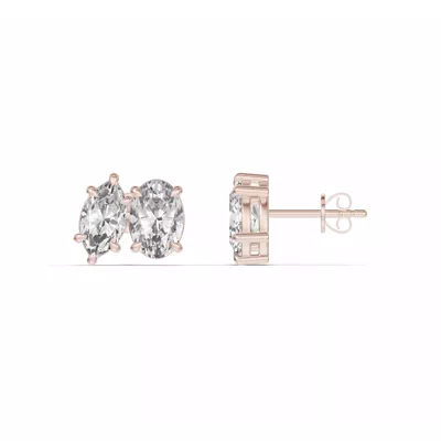 Toi et Moi Marquise and Oval Lab Diamond Earrings (2.50 ct. tw.)