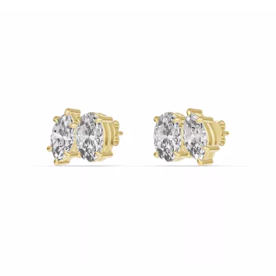 Toi et Moi Marquise and Oval Lab Diamond Earrings (2.50 ct. tw.)