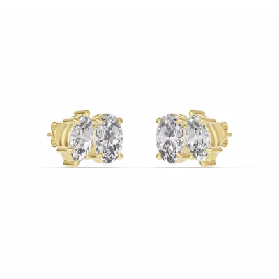 Toi et Moi Marquise and Oval Lab Diamond Earrings (2.50 ct. tw.)