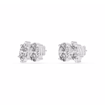Toi et Moi Marquise and Oval Lab Diamond Earrings (2.50 ct. tw.)