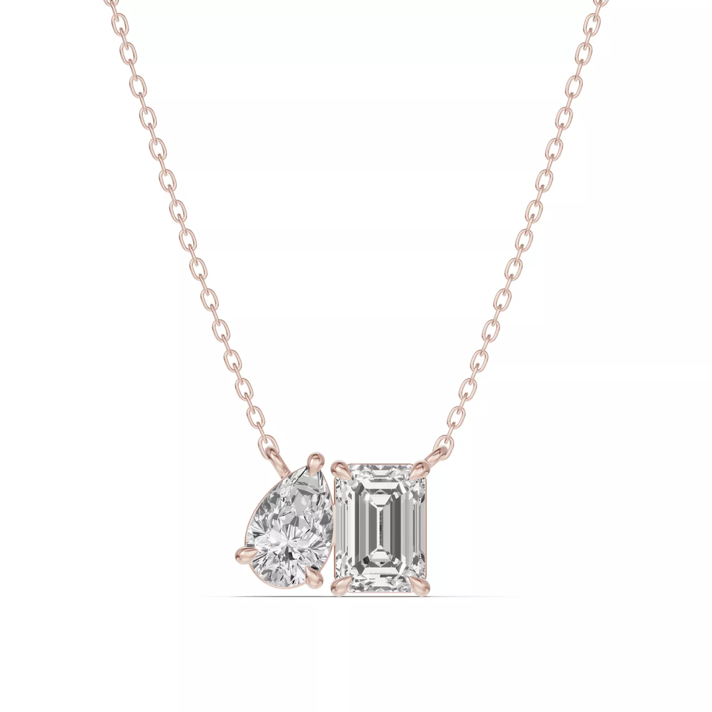 Diamond-First Design 14K Rose Gold Engagement Ring