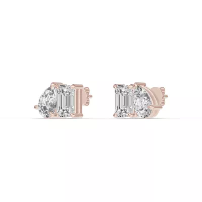 Toi et Moi Pear and Emerald Lab Diamond Earrings (2.50 ct. tw.)