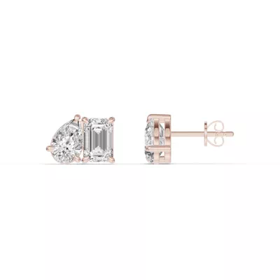 Toi et Moi Pear and Emerald Lab Diamond Earrings (2.50 ct. tw.)