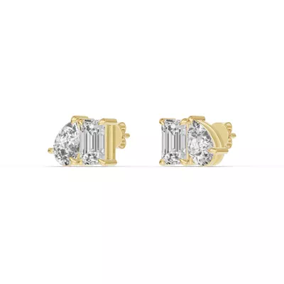 Toi et Moi Pear and Emerald Lab Diamond Earrings (2.50 ct. tw.)