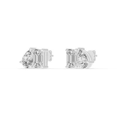 Toi et Moi Pear and Emerald Lab Diamond Earrings (2.50 ct. tw.)