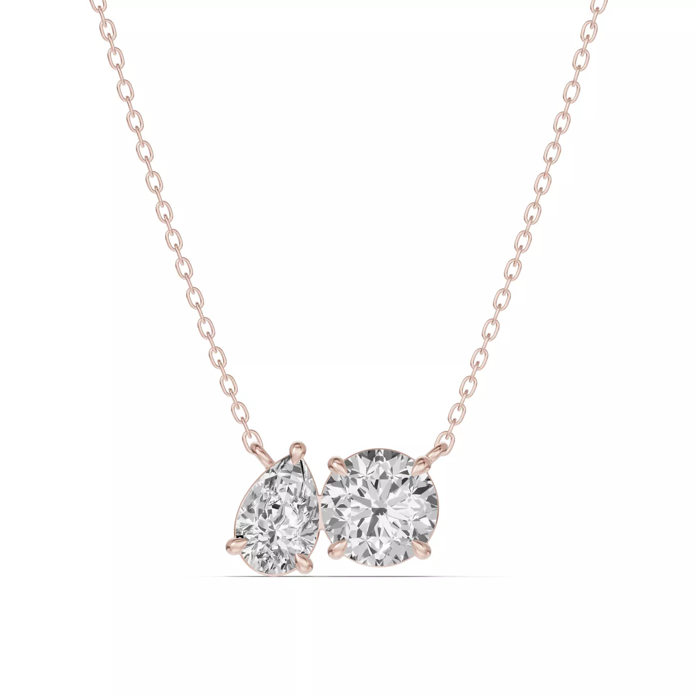 Diamond-First Design 14K Rose Gold Engagement Ring