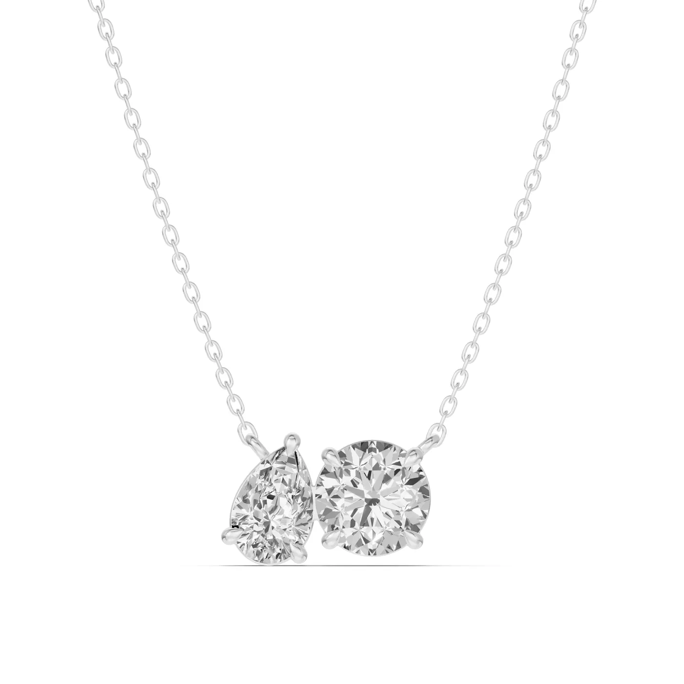 Diamond-First Design 14K White Gold Engagement Ring