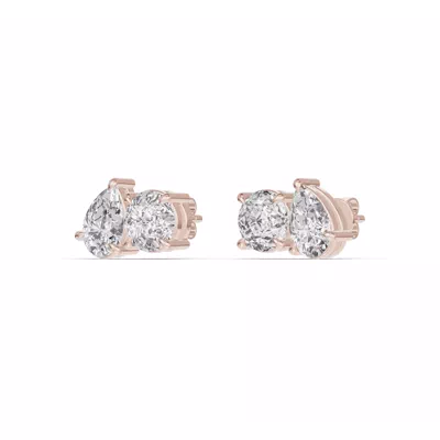 Toi et Moi Pear and Round Lab Diamond Earrings (2.50 ct. tw.)