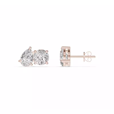 Toi et Moi Pear and Round Lab Diamond Earrings (2.50 ct. tw.)