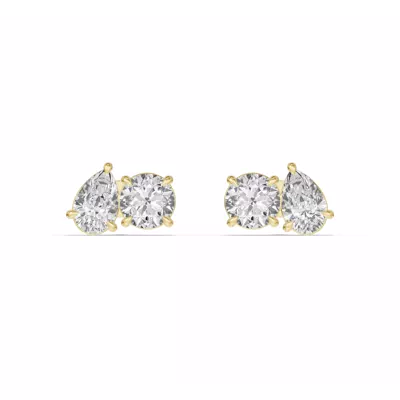 Toi et Moi Pear and Round Lab Diamond Earrings (2.50 ct. tw.)