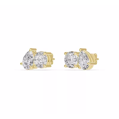 Toi et Moi Pear and Round Lab Diamond Earrings (2.50 ct. tw.)