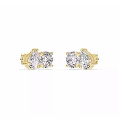 Toi et Moi Pear and Round Lab Diamond Earrings (2.50 ct. tw.)