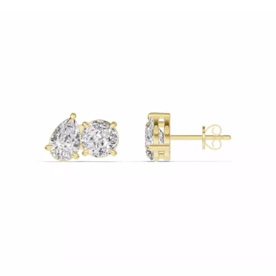 Toi et Moi Pear and Round Lab Diamond Earrings (2.50 ct. tw.)