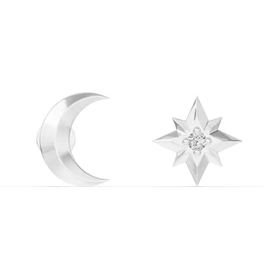 Astril Crescent & Star Lab Diamond Earrings