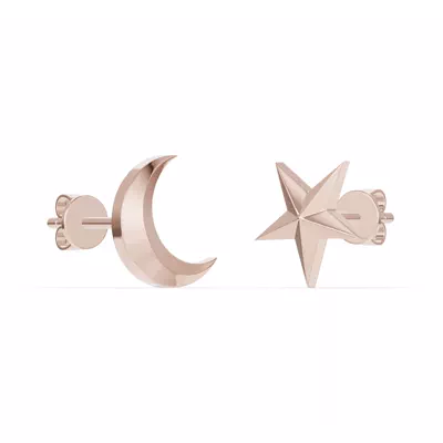Astril Crescent & Star Earrings