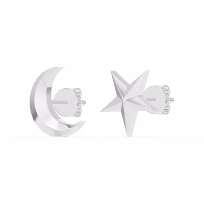 Astril Crescent & Star Earrings