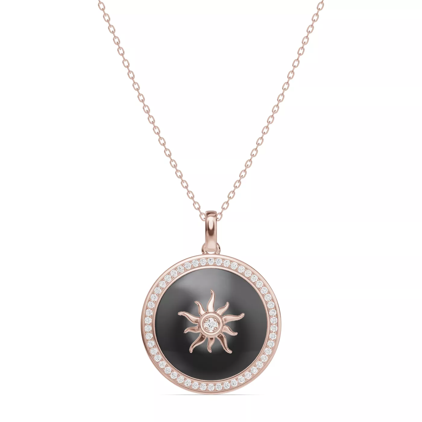 Halo Amplification 14K Rose Gold Engagement Ring