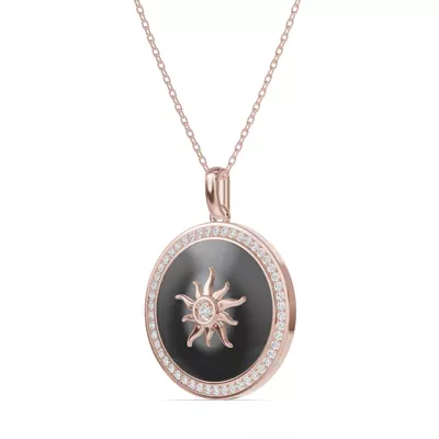 Astril Sol Halo Diamond Pendant