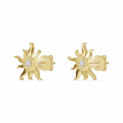 Astril Sunburst Lab Diamond Earrings
