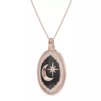 Astril Lunar Oval Medallion Diamond Pendant