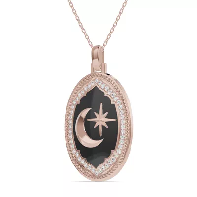 Astril Lunar Oval Medallion Diamond Pendant
