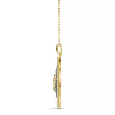 Astril Lunar Oval Medallion Diamond Pendant