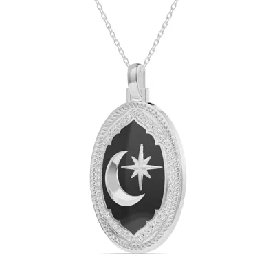 Astril Lunar Oval Medallion Diamond Pendant