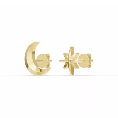 Astril Moon & North Star Earrings