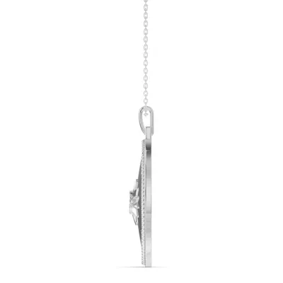 Astril Sol Oval Medallion Lab Diamond Pendant