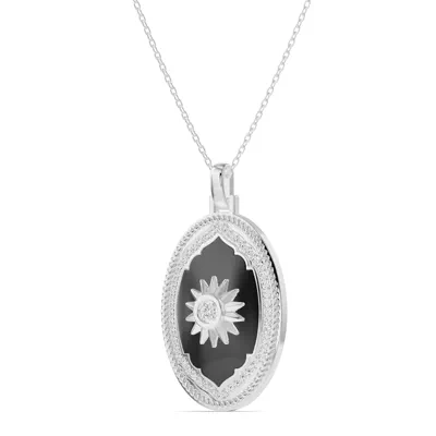 Astril Sol Oval Medallion Diamond Pendant
