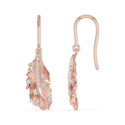Feather Drift Lab Diamond Earrings