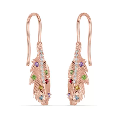 Feather Drift Lab Diamond & Gemstone Earrings
