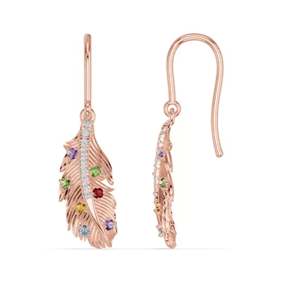 Feather Drift Lab Diamond & Gemstone Earrings