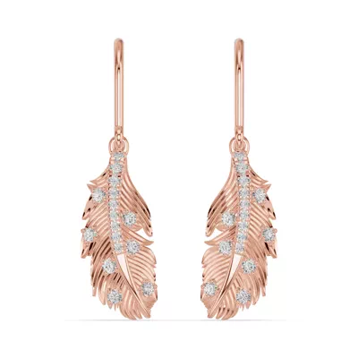 Feather Drift Diamond Earrings