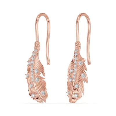 Feather Drift Diamond Earrings