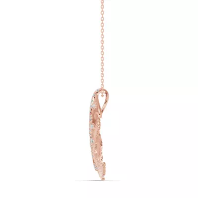 Feather Sway Lab Diamond Necklace