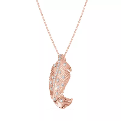 Feather Sway Lab Diamond Necklace