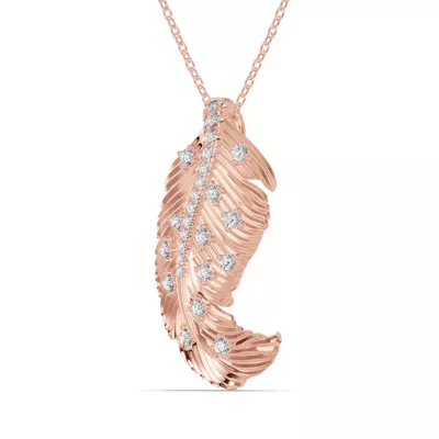 Feather Sway Diamond Necklace