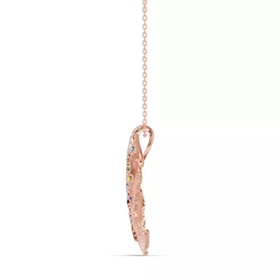 Feather Sway Diamond & Gemstone Necklace