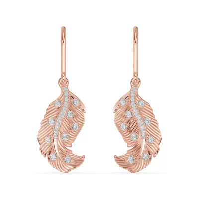 Feather Sway Lab Diamond Earrings