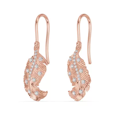 Feather Sway Lab Diamond Earrings