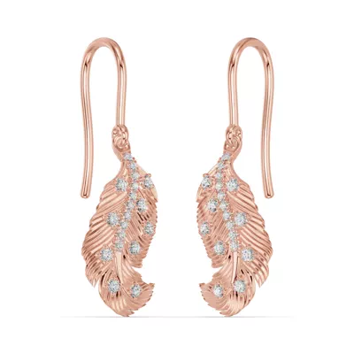 Feather Sway Lab Diamond Earrings