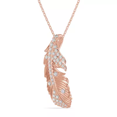 Feather Soar Lab Diamond Necklace