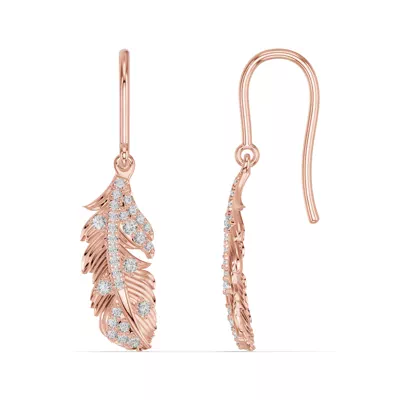 Feather Soar Lab Diamond Earrings