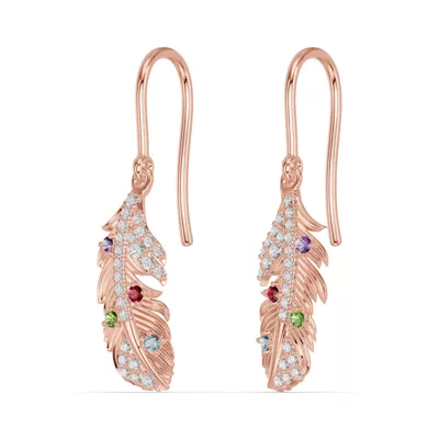 Feather Soar Lab Diamond & Gemstone Earrings