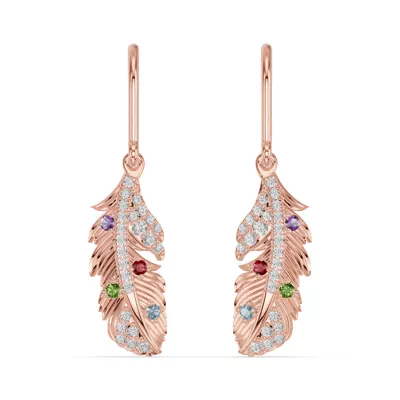 Feather Soar Lab Diamond & Gemstone Earrings